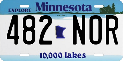 MN license plate 482NOR