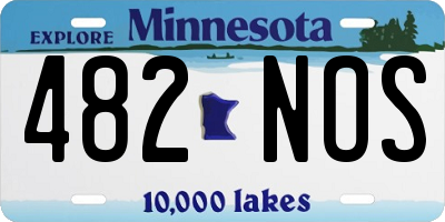 MN license plate 482NOS