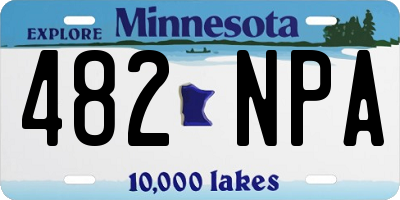 MN license plate 482NPA