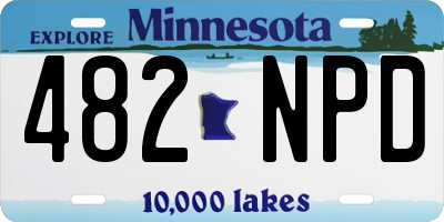 MN license plate 482NPD