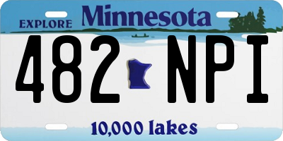 MN license plate 482NPI