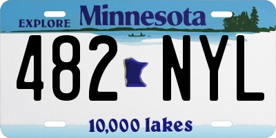 MN license plate 482NYL