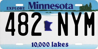 MN license plate 482NYM
