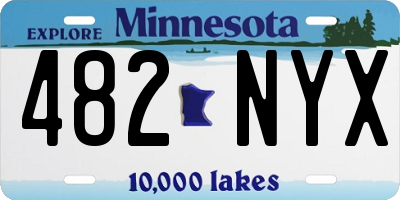 MN license plate 482NYX