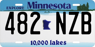 MN license plate 482NZB