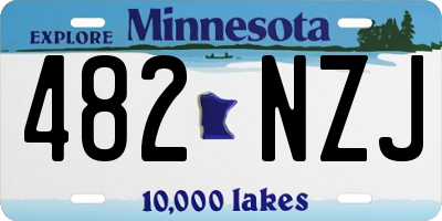 MN license plate 482NZJ