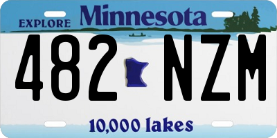 MN license plate 482NZM