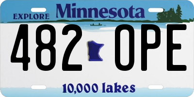 MN license plate 482OPE