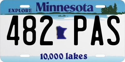 MN license plate 482PAS