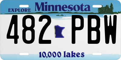 MN license plate 482PBW