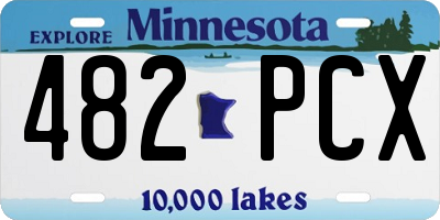 MN license plate 482PCX