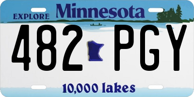 MN license plate 482PGY