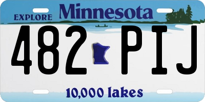 MN license plate 482PIJ