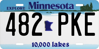 MN license plate 482PKE