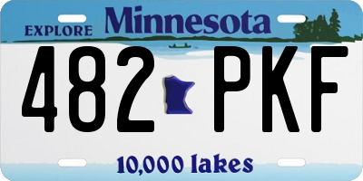 MN license plate 482PKF