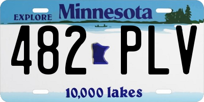 MN license plate 482PLV