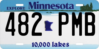 MN license plate 482PMB