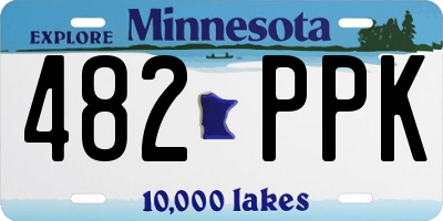 MN license plate 482PPK