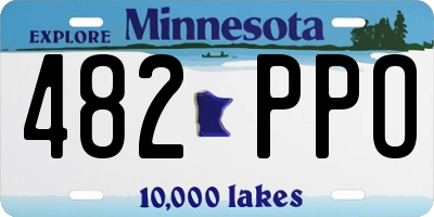 MN license plate 482PPO
