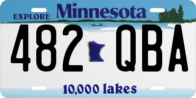 MN license plate 482QBA