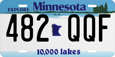 MN license plate 482QQF