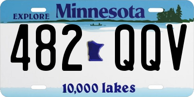 MN license plate 482QQV
