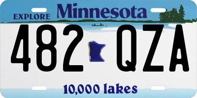MN license plate 482QZA