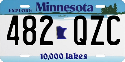 MN license plate 482QZC