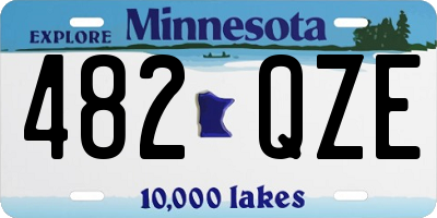 MN license plate 482QZE