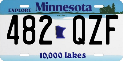 MN license plate 482QZF