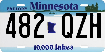 MN license plate 482QZH