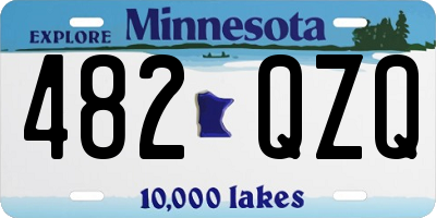 MN license plate 482QZQ