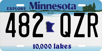 MN license plate 482QZR