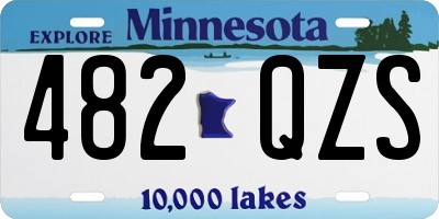 MN license plate 482QZS