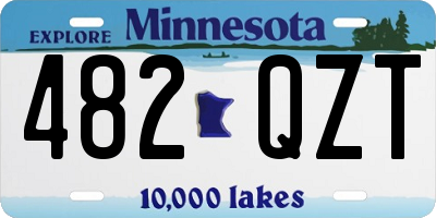 MN license plate 482QZT