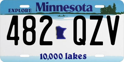 MN license plate 482QZV