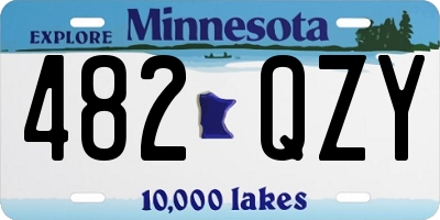 MN license plate 482QZY