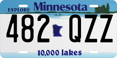 MN license plate 482QZZ