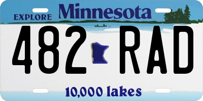 MN license plate 482RAD