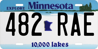 MN license plate 482RAE