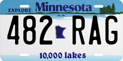 MN license plate 482RAG