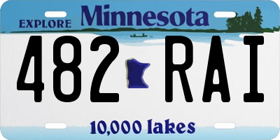 MN license plate 482RAI