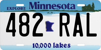 MN license plate 482RAL