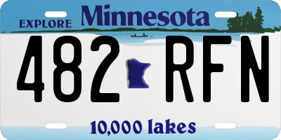 MN license plate 482RFN