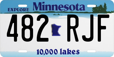 MN license plate 482RJF