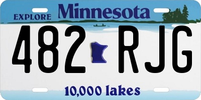 MN license plate 482RJG