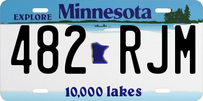MN license plate 482RJM