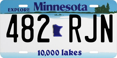 MN license plate 482RJN