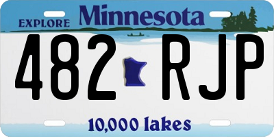 MN license plate 482RJP