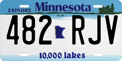 MN license plate 482RJV